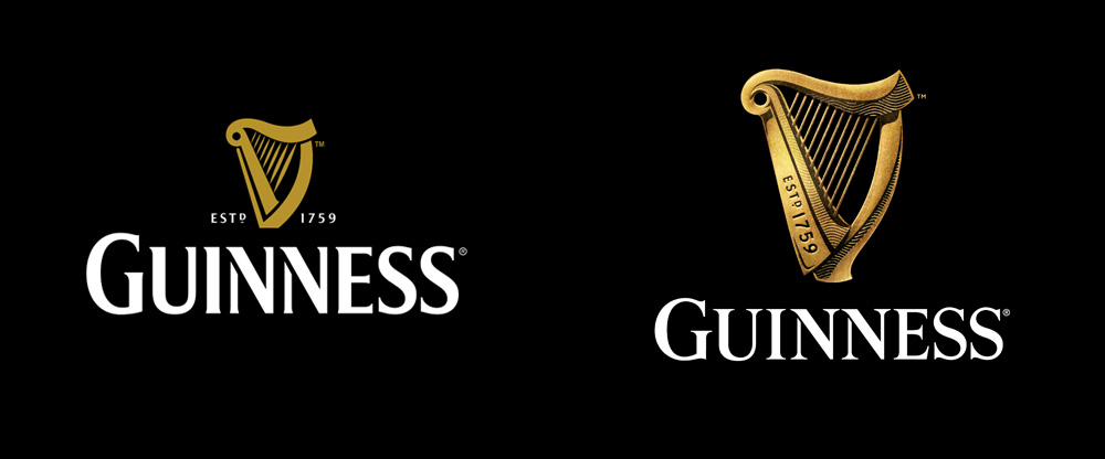 guiness rebrand, guiness new logo